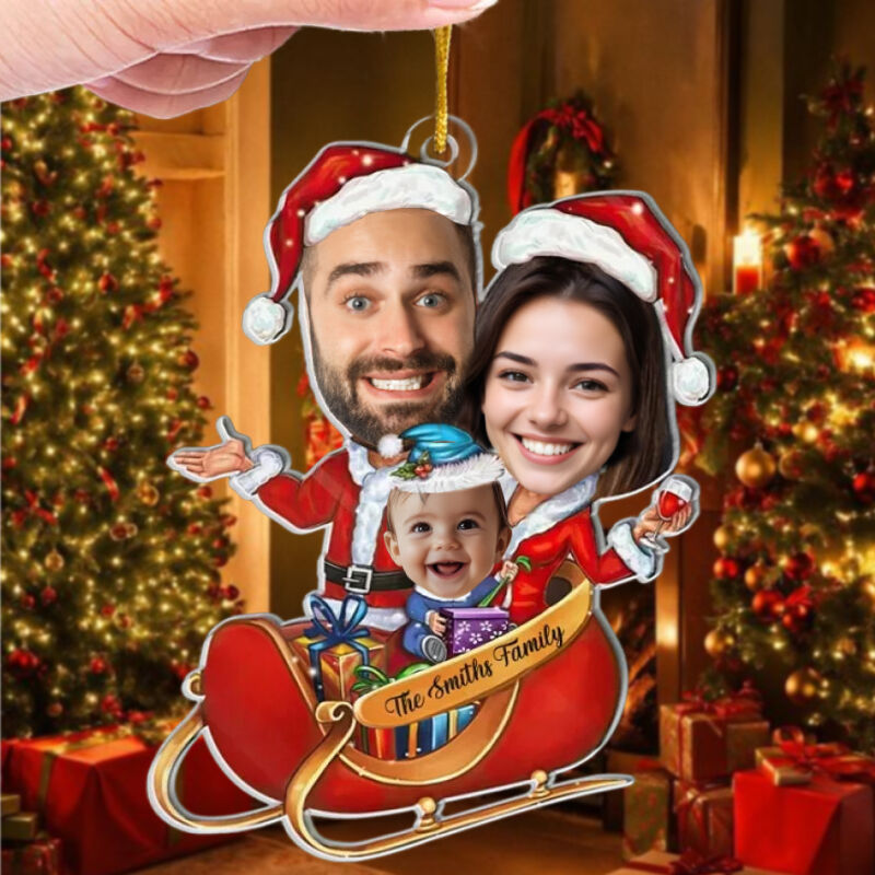 Personalized Christmas Ornaments Customized Family Photos Warm Gifts For Mom