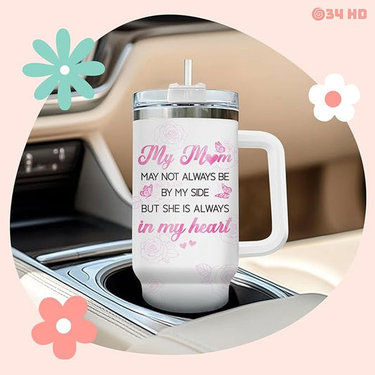 Mothers Day Gifts for Mom Daughter, Mom and Daughter Tumbler with Handle and Straw, 40oz Mommy Insulated Tumbler, Mama Coffee Mug, Inspirational Gifts for Mum