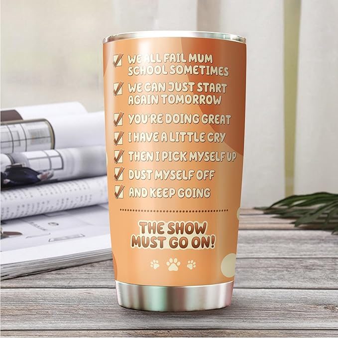 Mom Tumbler - 'You're Doing Great' Coffee Cup for Mom, Wife, or Mother's Day