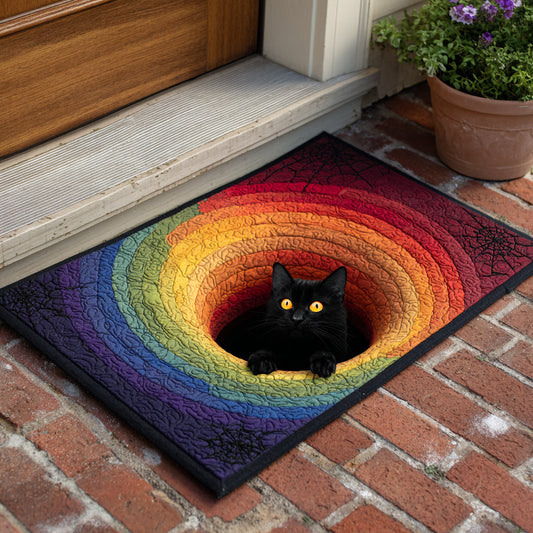 Spooky Black Cat Doormat
