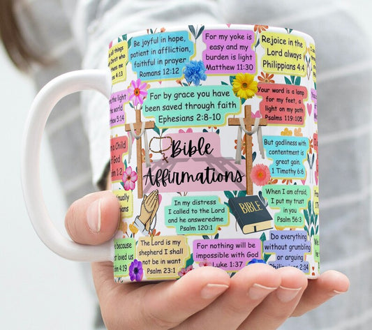 Bible Affirmations Mug, Prayer Mug, Gift Mug