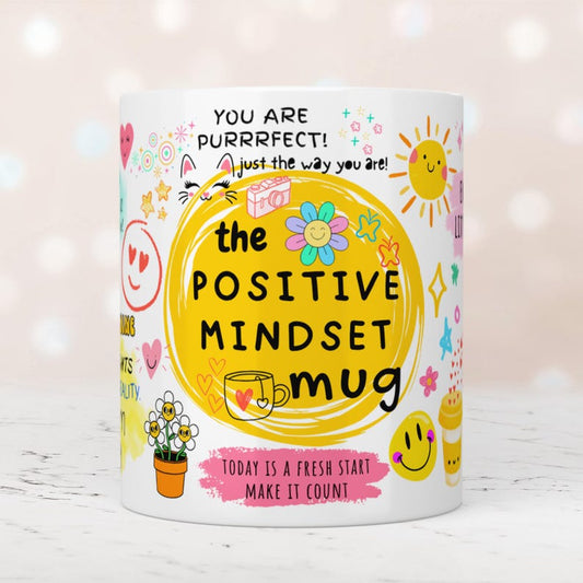 The Positive Mindset Mug, Morning Mindset Mug, Gratitude Coffee Cup Mug