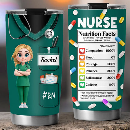 Nurse Nutrition Facts - Personalized Custom Tumbler
