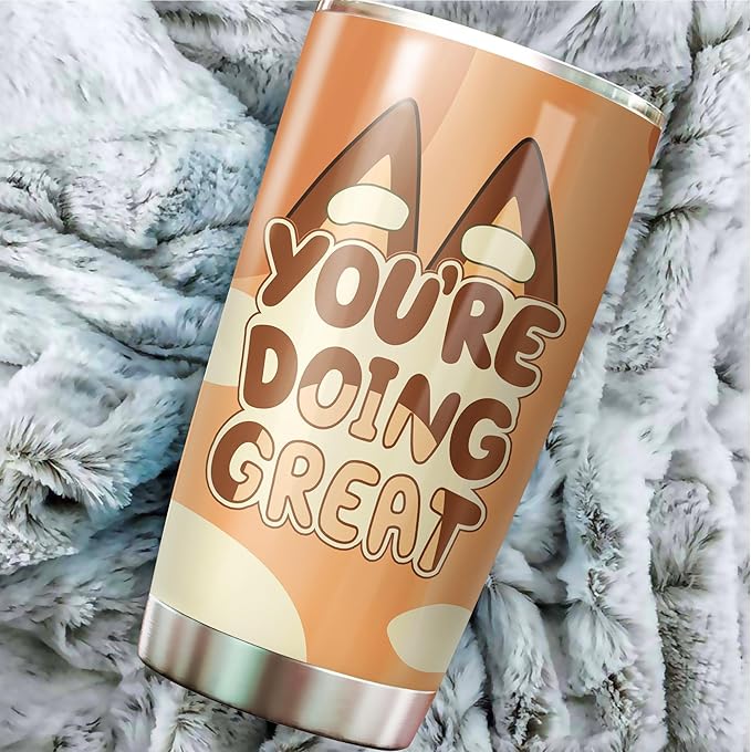 Mom Tumbler - 'You're Doing Great' Coffee Cup for Mom, Wife, or Mother's Day