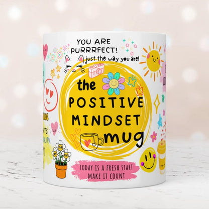 The Positive Mindset Mug, Morning Mindset Mug, Gratitude Coffee Cup Mug